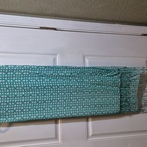 Stylish soft & light teal and white scarf